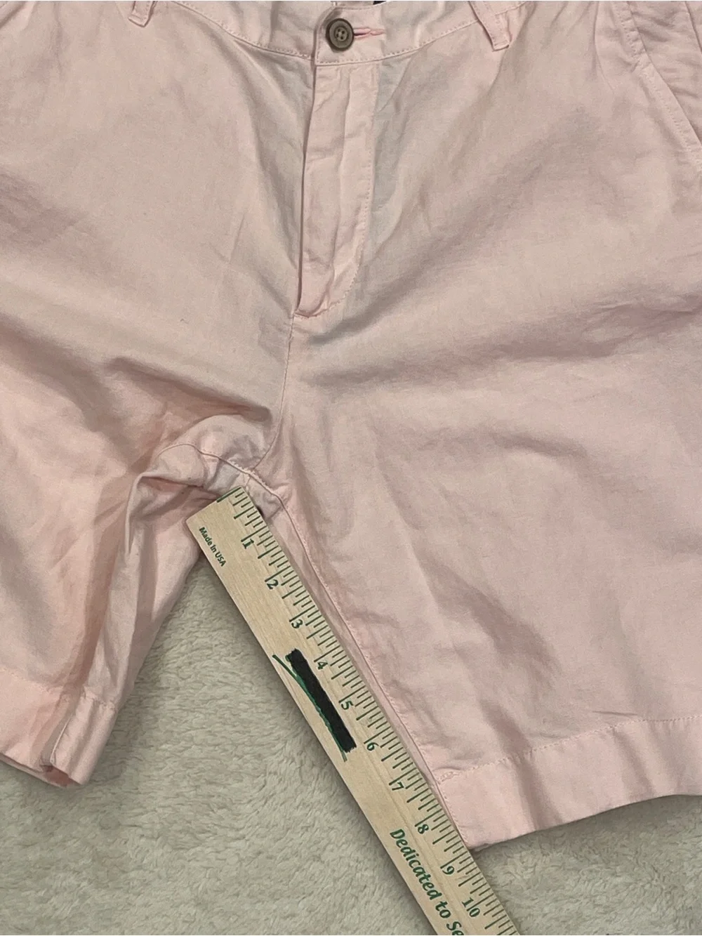 Faherty Tradewinds Linen Blend Shorts Men's 33 Pink Beach Preppy Chino 9” Inseam